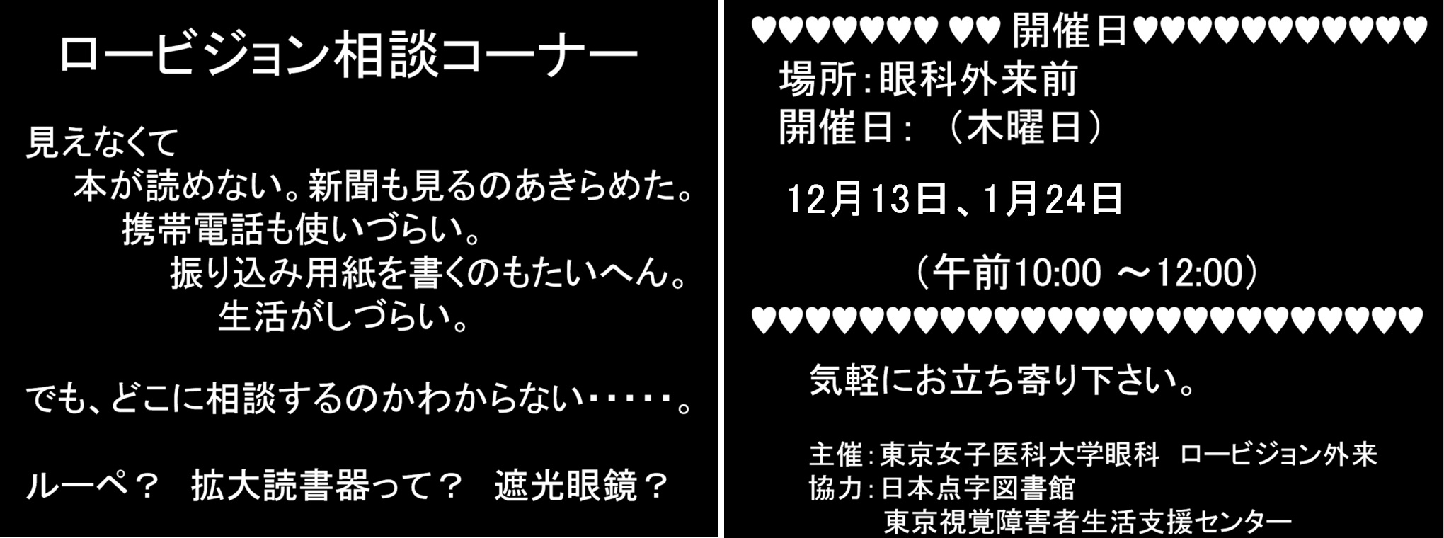 概要解説｜ロービジョン相談コーナー